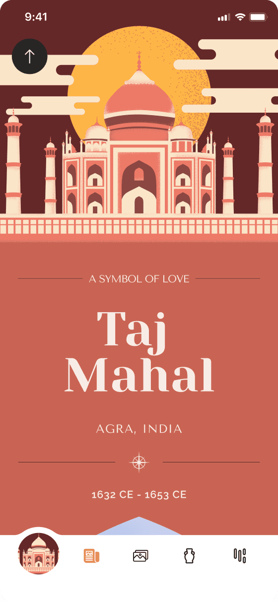 Screenshot of Wonderous,Taj Mahal sections